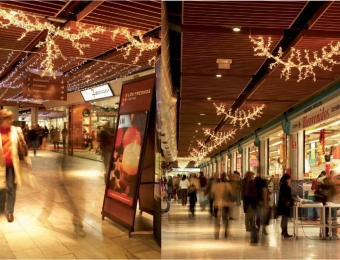 Decoración navideña de centros comerciales