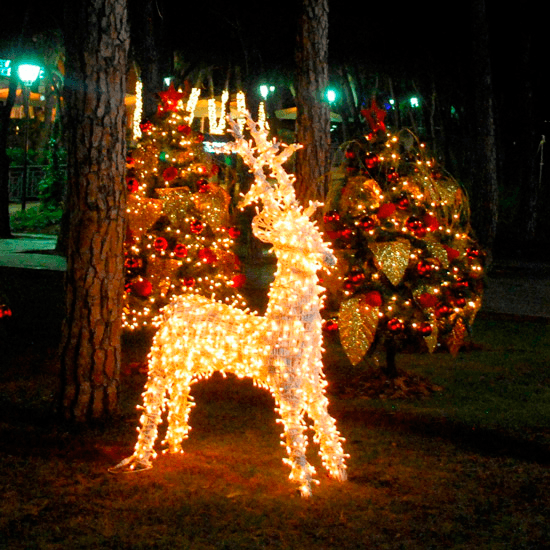 alquiler de decoracion renos navidad